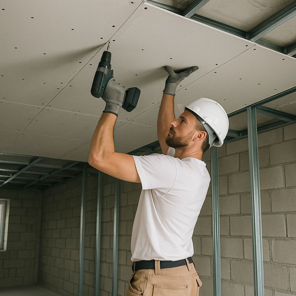 Controsoffitto in cartongesso con faretti